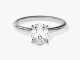 4-Prong Solitaire Oval Cut Moissanite Engagement Ring (1.50 CT)