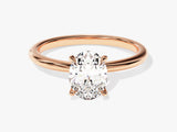 4-Prong Solitaire Oval Cut Moissanite Engagement Ring (1.50 CT)
