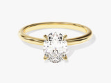 4-Prong Solitaire Oval Cut Lab Grown Diamond Engagement Ring (1.50 CT)
