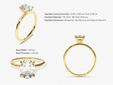 4-Prong Solitaire Oval Cut Diamond Engagement Ring (3.00 CT)