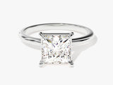 Princess Cut Solitaire Moissanite Engagement Ring (2.00 CT)
