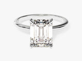 Emerald Cut Solitaire Moissanite Engagement Ring (3.00 CT)