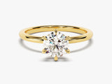 6-Prong Solitaire Round Cut Diamond Engagement Ring (1.00 CT)