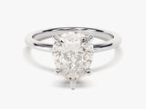 Pear Cut Solitaire Moissanite Engagement Ring (3.00 CT)