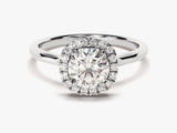 Cushion Shaped Halo Diamond Engagement Ring (1.00 CT)