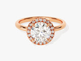 Round Halo Lab Grown Diamond Engagement Ring (1.50 CT)