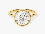 Round Bezel Solitaire Diamond Engagement Ring (3.00 CT)
