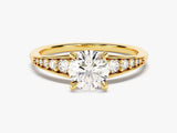 Pave Crown Moissanite Engagement Ring (1.00 CT)