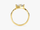 Curved Princess Diamond Engagement Ring (1.00 CT)