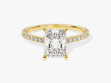 Radiant Cut Diamond Engagement Ring with Pave Set Side Stones (2.00 CT)