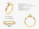 Oval Twisted Diamond Engagement Ring with Pave Set Side Stones (1.00 CT)