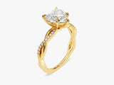 Heart Twisted Diamond Engagement Ring with Pave Set Side Stones (2.00 CT)