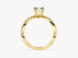 Radiant Twisted Diamond Engagement Ring with Pave Set Side Stones (1.00 CT)