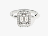 Emerald Halo Diamond Engagement Ring (1.50 CT)