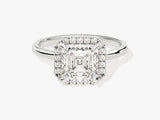 Asscher Halo Diamond Engagement Ring (2.00 CT)