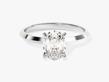 Knife Edge Oval Diamond Engagement Ring (1.50 CT)