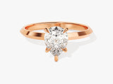 Knife Edge Pear Moissanite Engagement Ring (1.50 CT)
