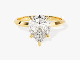 Knife Edge Pear Moissanite Engagement Ring (3.00 CT)