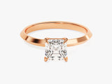 Knife Edge Asscher Moissanite Engagement Ring (1.00 CT)