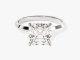 Knife Edge Asscher Moissanite Engagement Ring (3.00 CT)