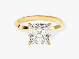 Knife Edge Asscher Moissanite Engagement Ring (3.00 CT)