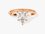 Knife Edge Heart Diamond Engagement Ring (1.50 CT)