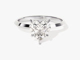 Knife Edge Heart Diamond Engagement Ring (1.50 CT)