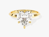 Knife Edge Heart Moissanite Engagement Ring (3.00 CT)