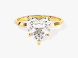 Knife Edge Heart Lab Grown Diamond Engagement Ring (3.00 CT)