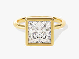 Bezel Princess Diamond Engagement Ring (3.00 CT)