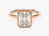 Bezel Emerald Diamond Engagement Ring (3.00 CT)