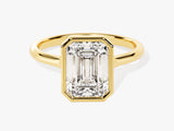 Bezel Emerald Diamond Engagement Ring (3.00 CT)