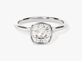 Bezel Cushion Diamond Engagement Ring (1.50 CT)