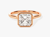 Bezel Asscher Diamond Engagement Ring (2.00 CT)