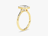 Bezel Radiant Lab Grown Diamond Engagement Ring (2.00 CT)