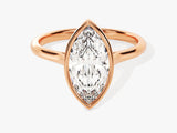 Bezel Marquise Diamond Engagement Ring (2.00 CT)