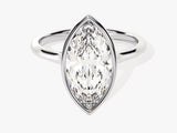 Bezel Marquise Moissanite Engagement Ring (3.00 CT)