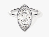 Bezel Marquise Lab Grown Diamond Engagement Ring (3.00 CT)