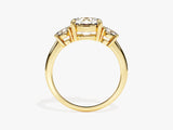 Gold three-stone diamond engagement ring from jewelry firm
