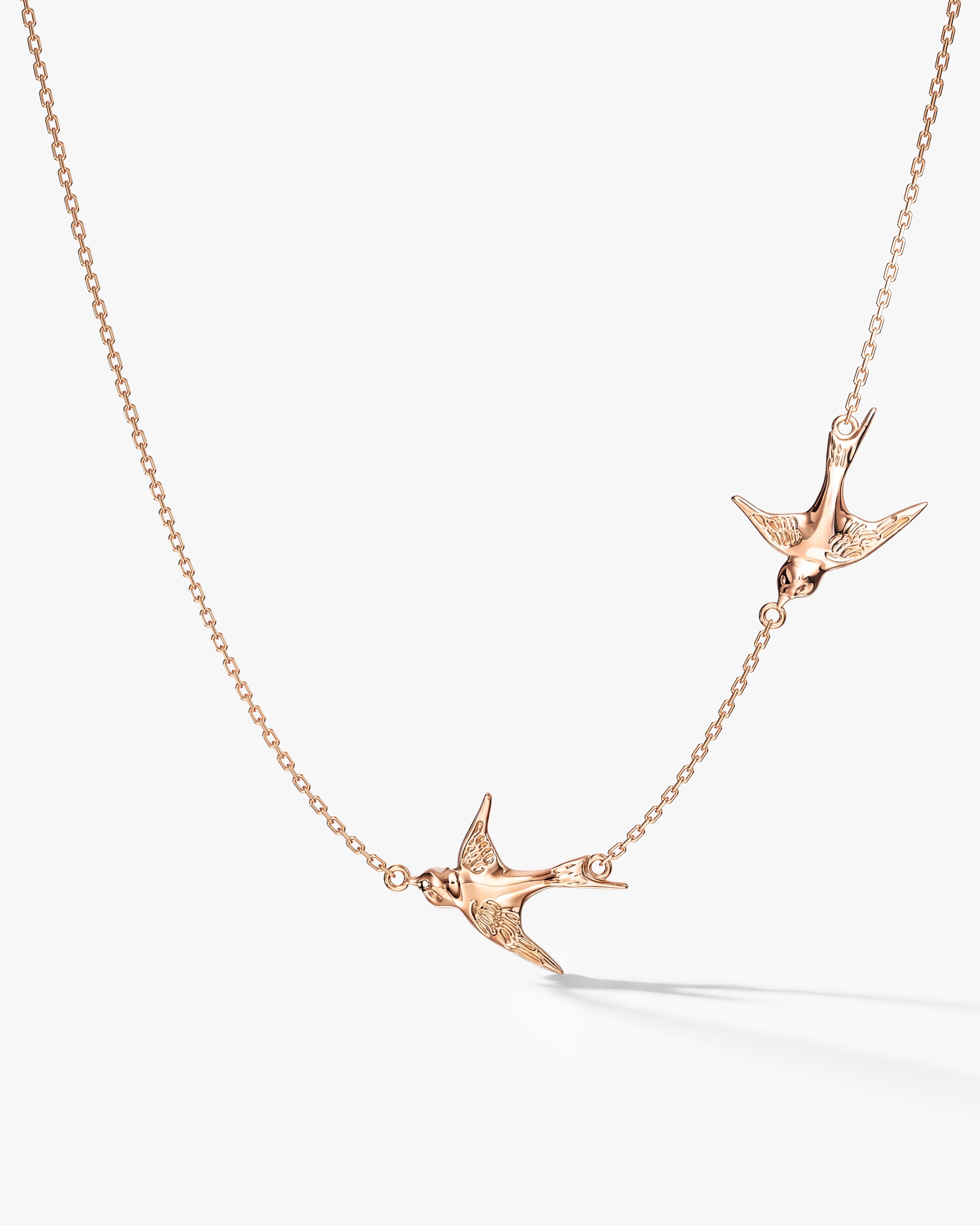 Double Swallow Necklace