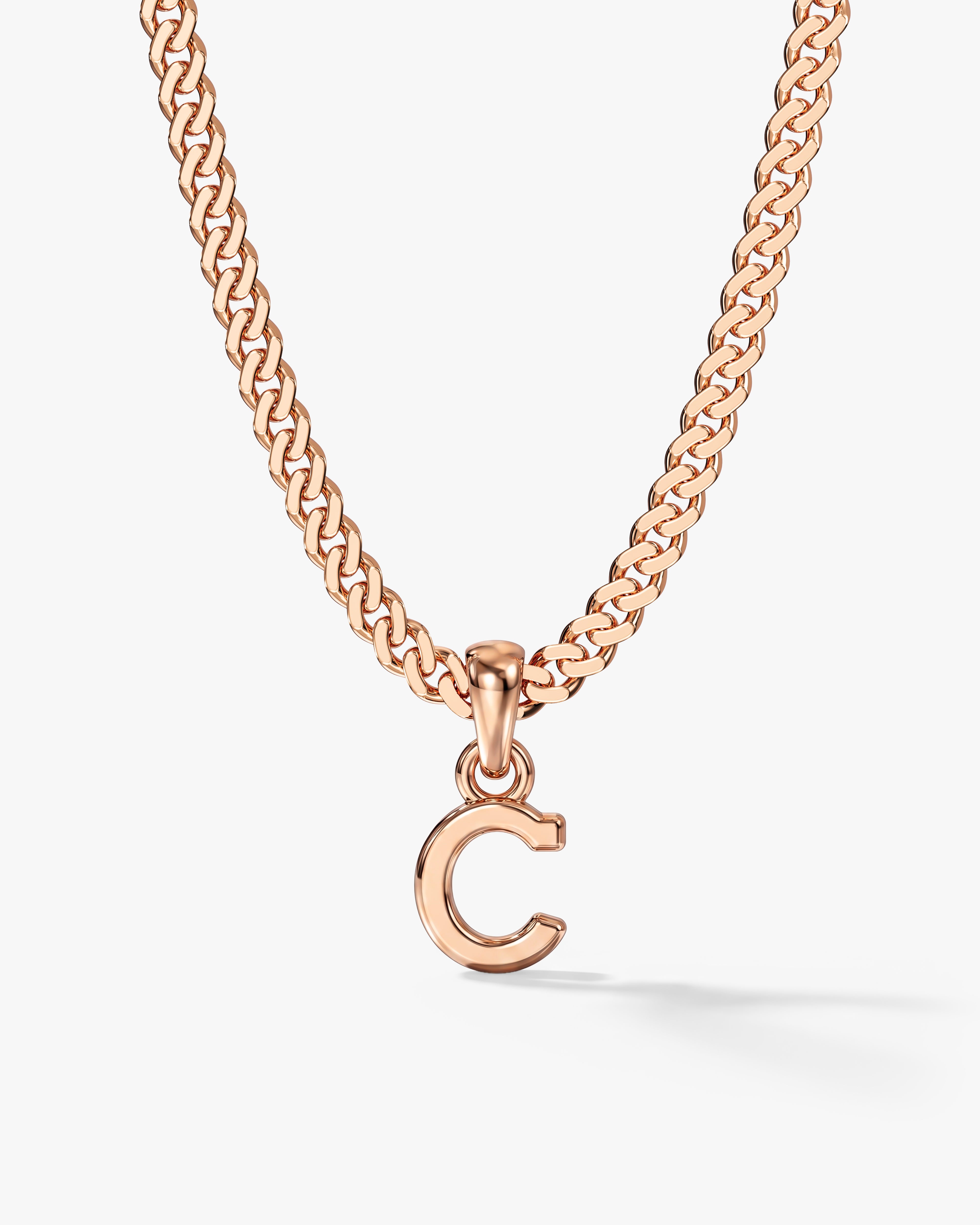 Initial Cuban Chain Necklace