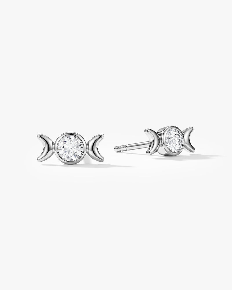 Phases of the Moon Stud Earrings