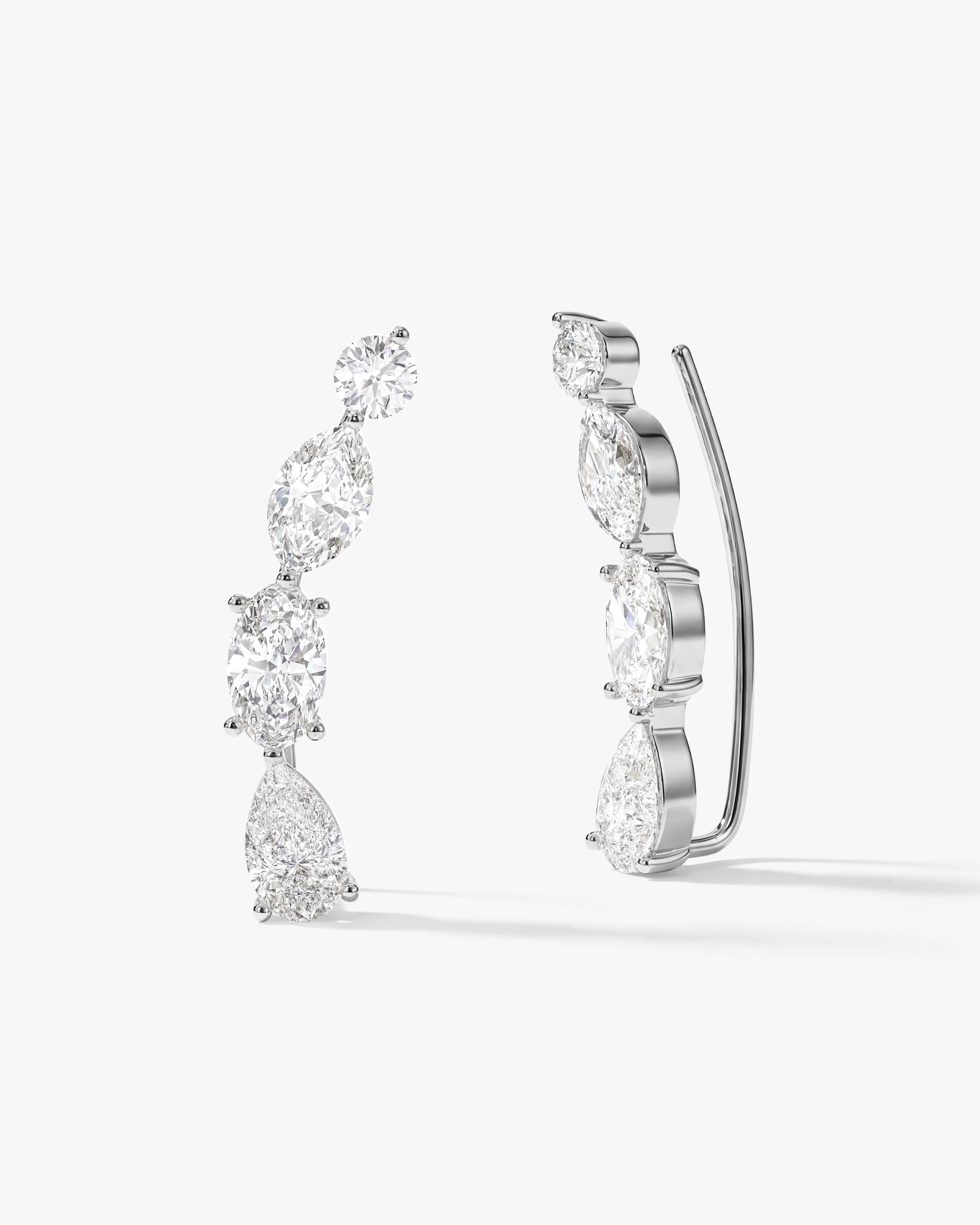 Multi Stone Climber Earrings