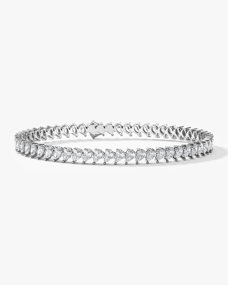 Pear Cut Moissanite Tennis Bracelet