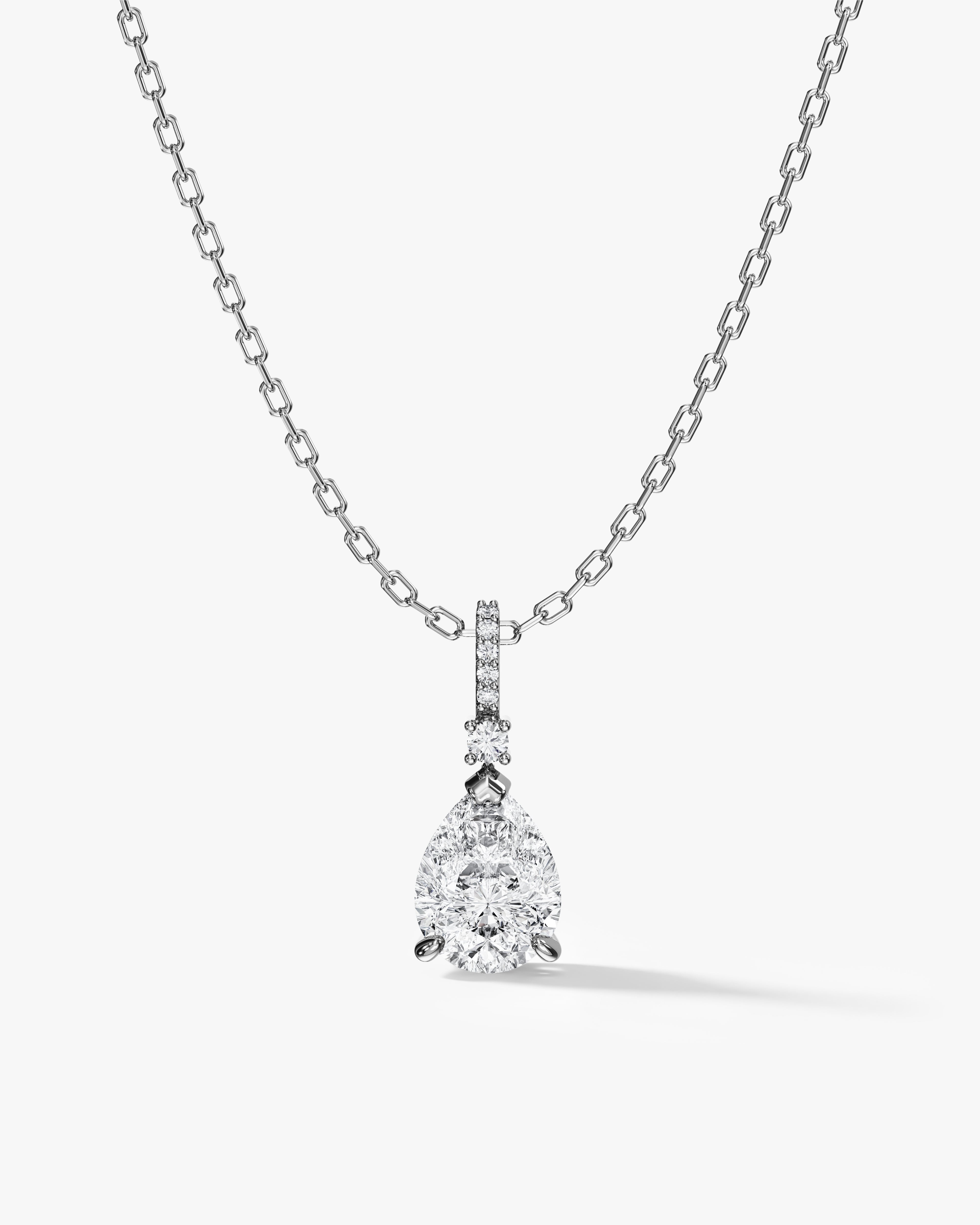 Pear Pave Bail Pendant