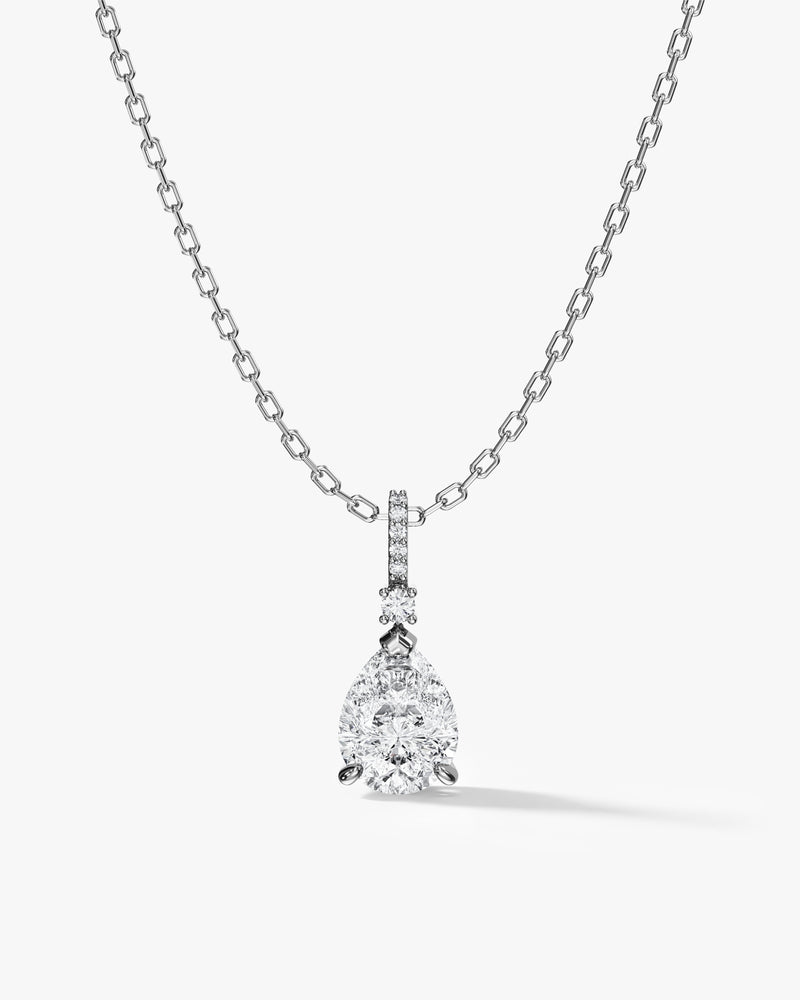 Pear Pave Bail Pendant