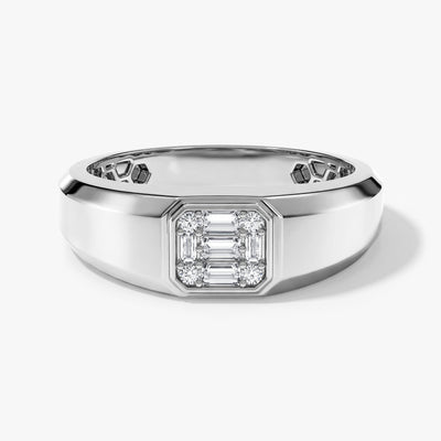 Pave Men's Wedding Band