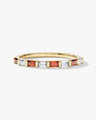 Bar Set Horizontal Baguette Birthstone Ring