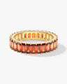 Emerald Cut Birthstone Eternity Ring