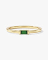 Bezel Set Baguette Birthstone Ring